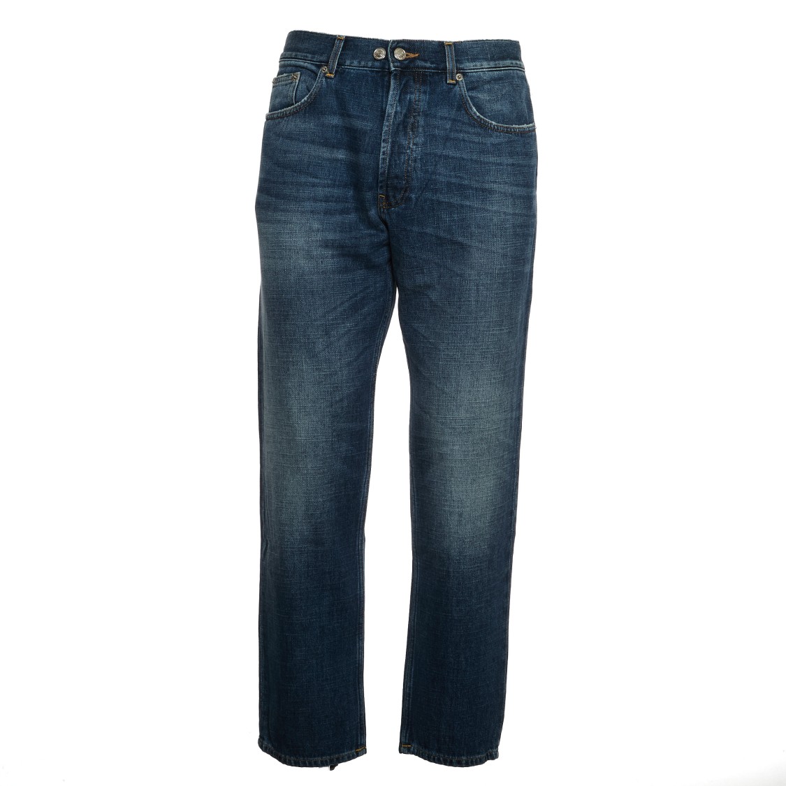 Department Five Relaxed-fit Cropped Denim Jeans In Blue