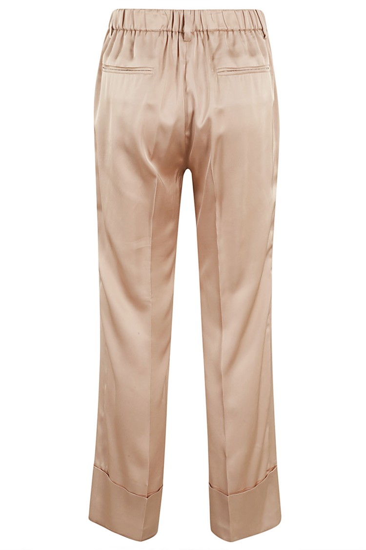 N°21 Zipper Flanged Casual Pants In Neutrals