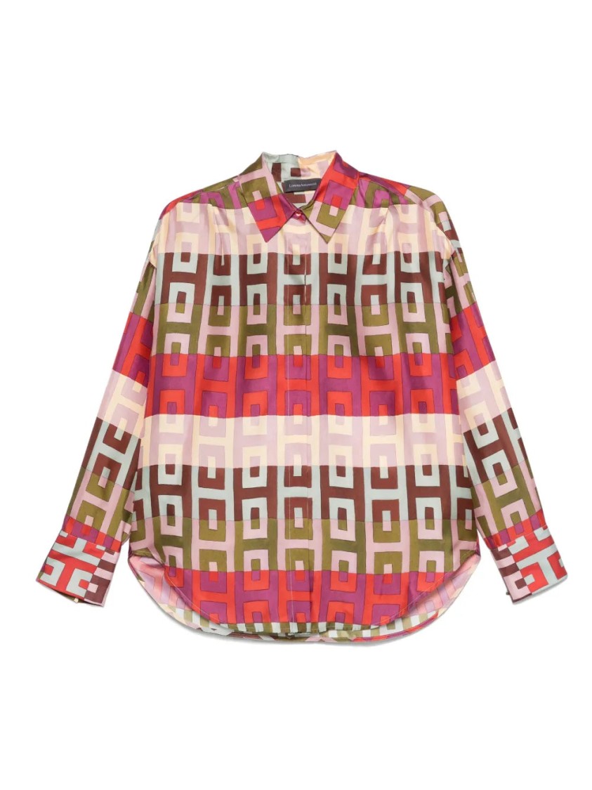 Lorena Antoniazzi Hemd Mit Geometrischem Print In Pink