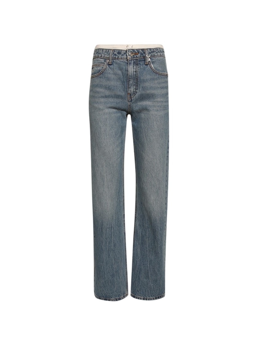 ALEXANDER WANG ALEXANDER WANG STRAIGHT POINTELLE UNDIE JEANS VINTAGE LIGHT INDIGO 
