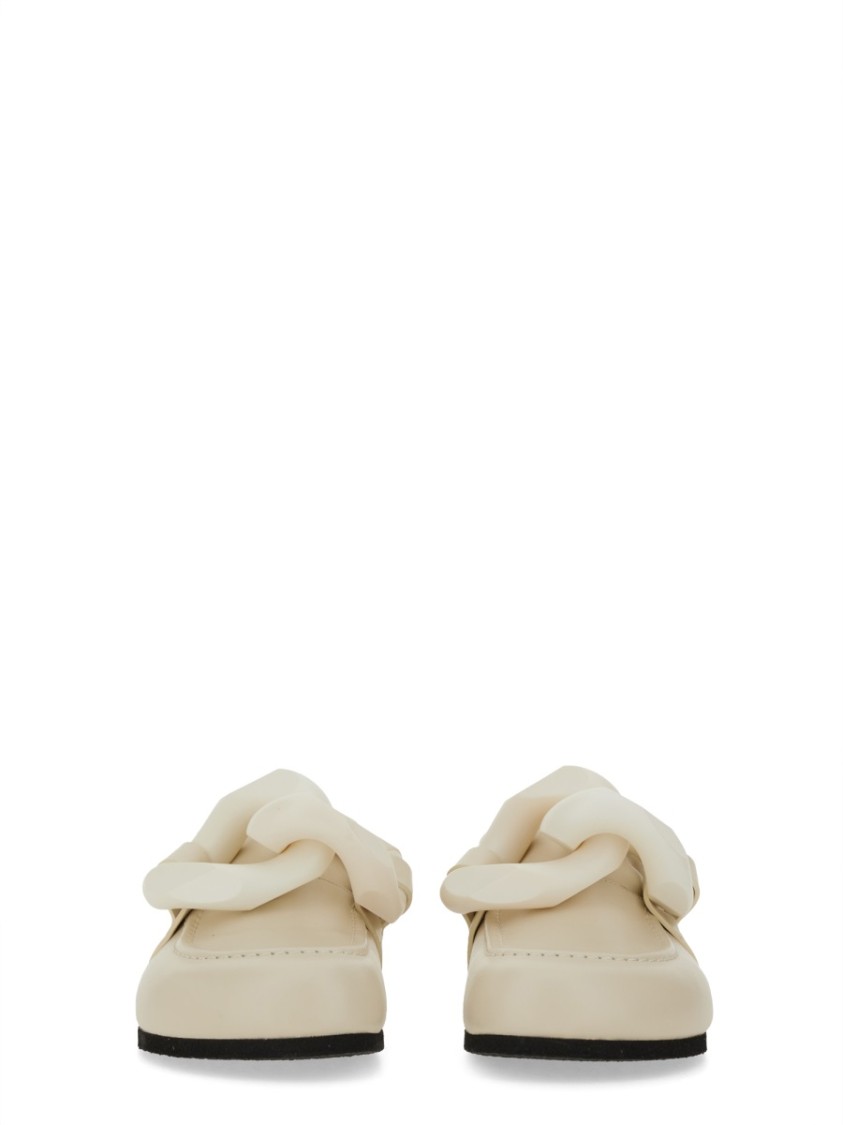 Jw Anderson Loafer With Chain In White