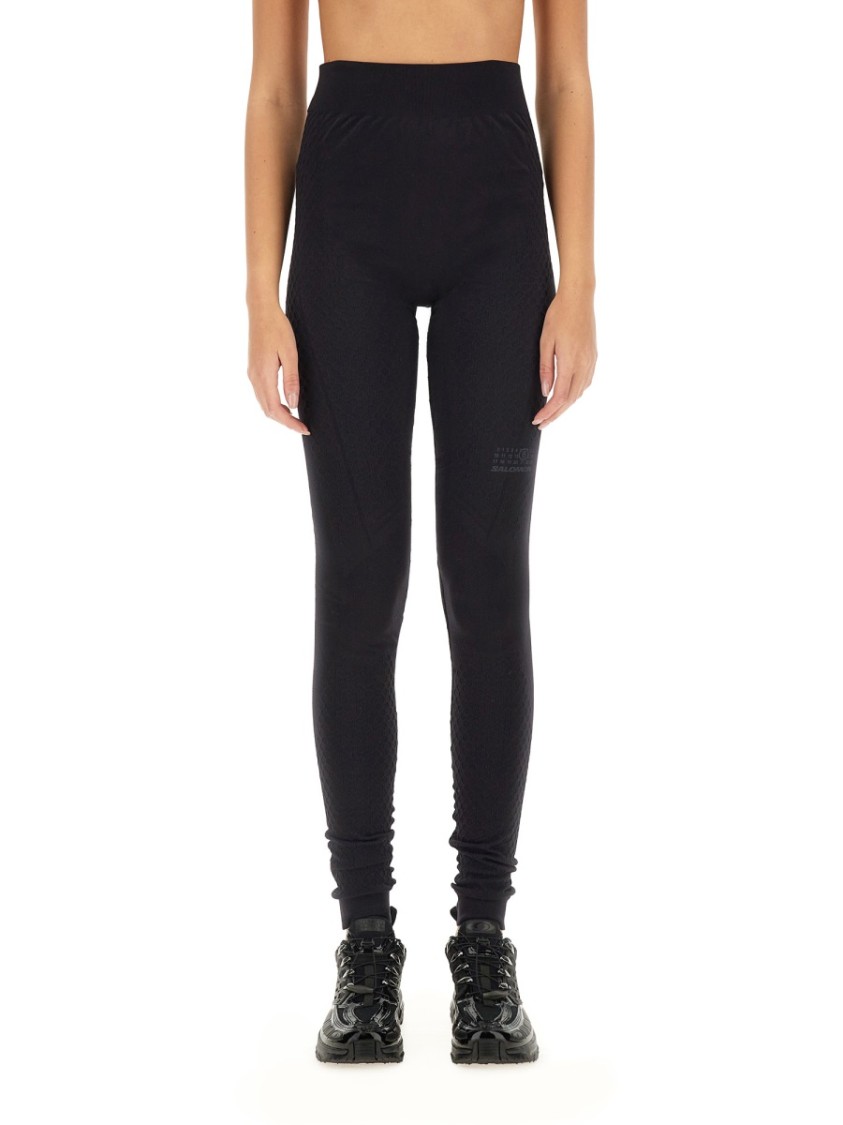 Mm6 By Maison Margiela X Salomon Leggings With Logo In Black