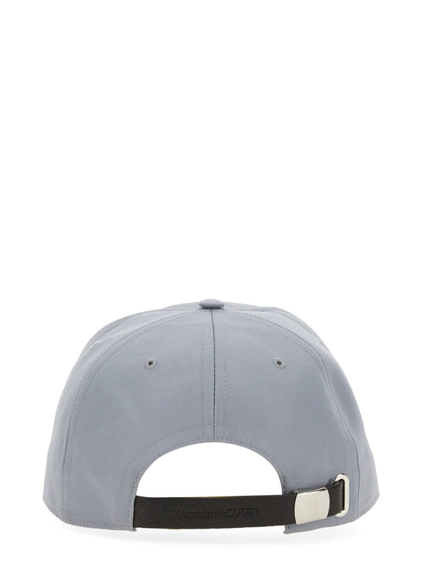 Alexander Mcqueen Logo Printed Baseball Cap In Grey