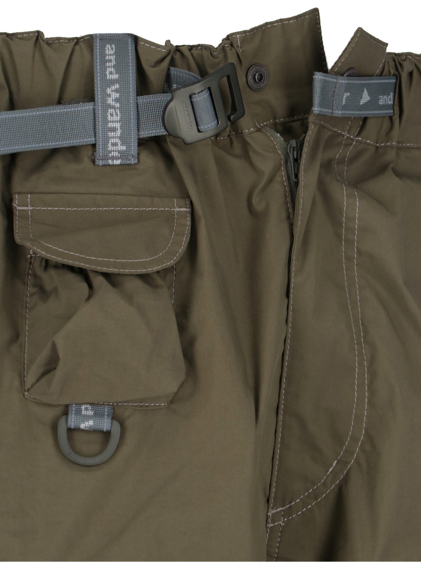 Shop And Wander Oversized Belted Cargo Shorts In Green Cotton Blend