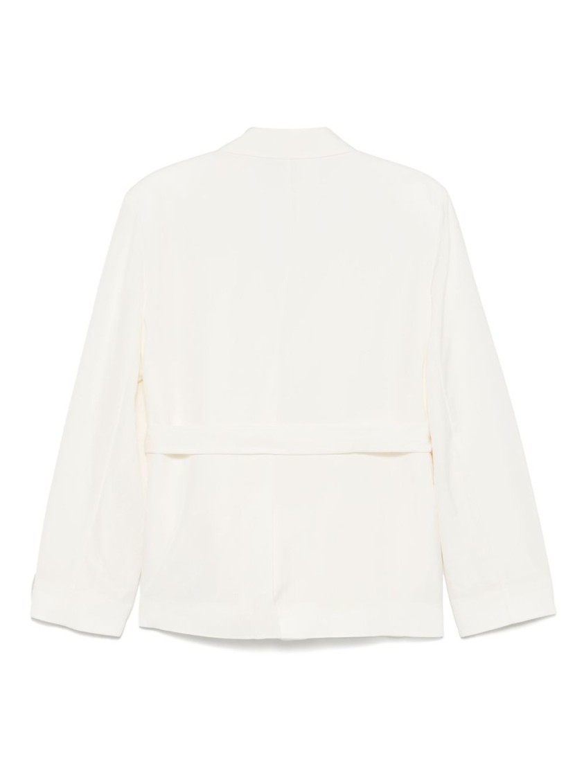 Shop Calvin Klein Double-breasted Relaxed Linen Blazer