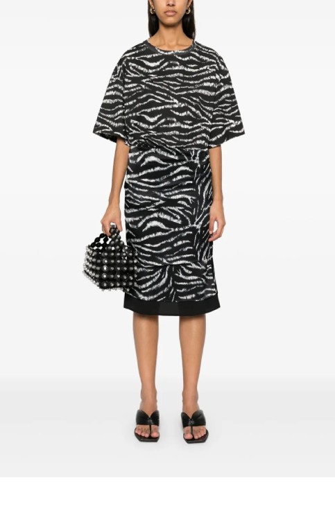 スカート The Attico Zebra-Printed Midi Skirt With Layered Design The Attico Zebra-Printed Skirt With Layered Design | THE LIST