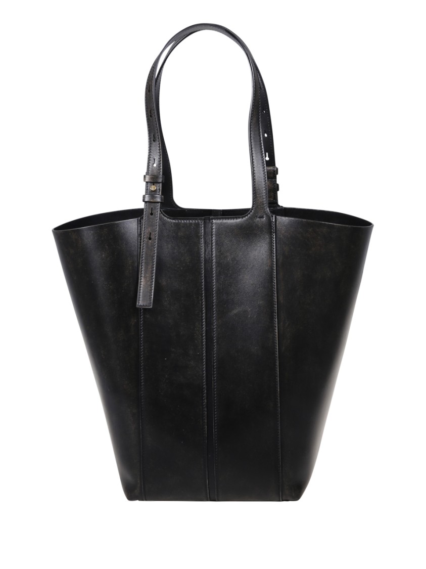 Golden Goose Structured Vintage Tote Bag With Decorative Studs In Black
