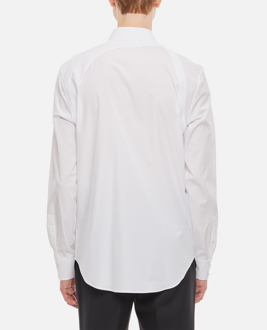 Shop Alexander Mcqueen Harness Cotton Shirt In White