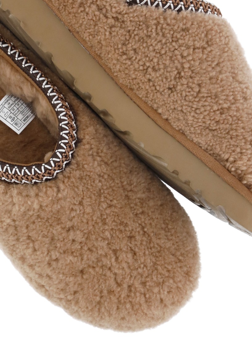 Shop Ugg Tasman Maxi Curly Slippers In Brown