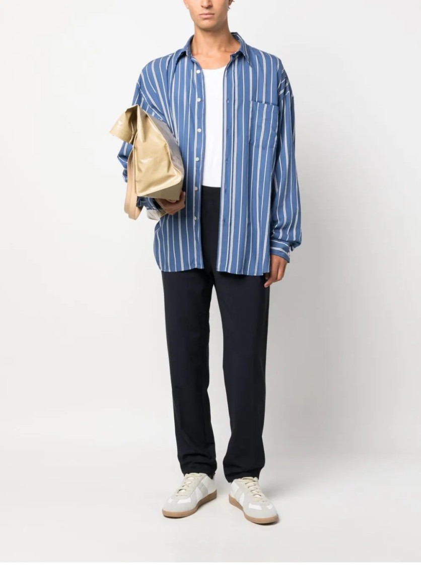 Msgm Tailored Black Trousers With Slim Fit In Black