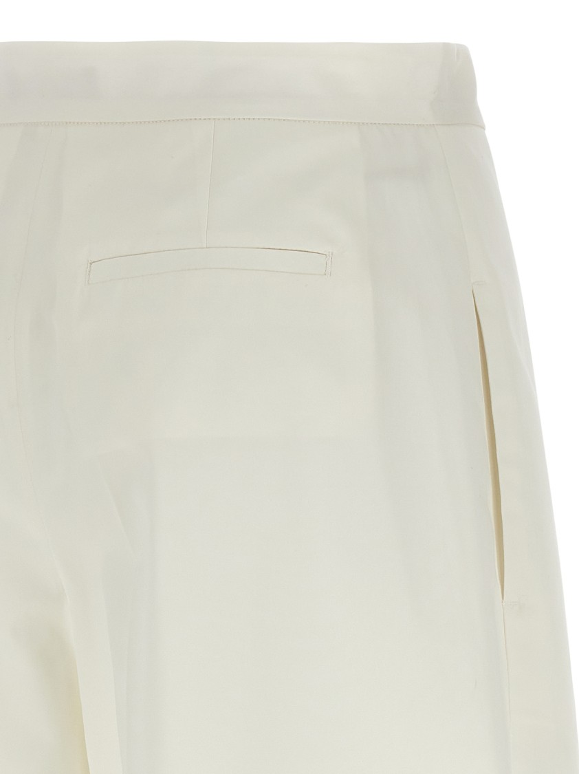 Fabiana Filippi Mid-waist White Cotton Trousers In White