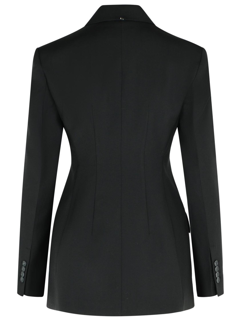 Sportmax Gelly Blazer In Black Stretch Wool In Black