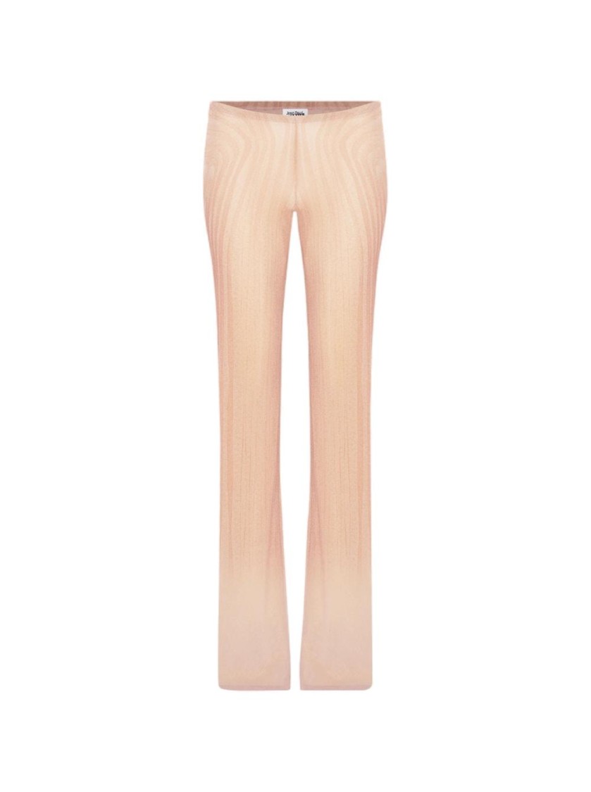 Jean Paul Gaultier Mesh Spiral Pants Pale Pink