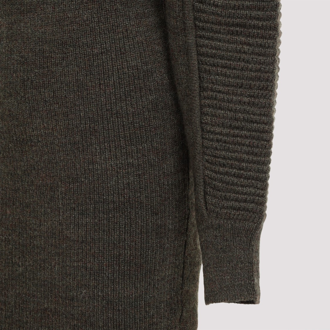 Isabel Marant Green Wool Fitted Turtleneck Dress In Green