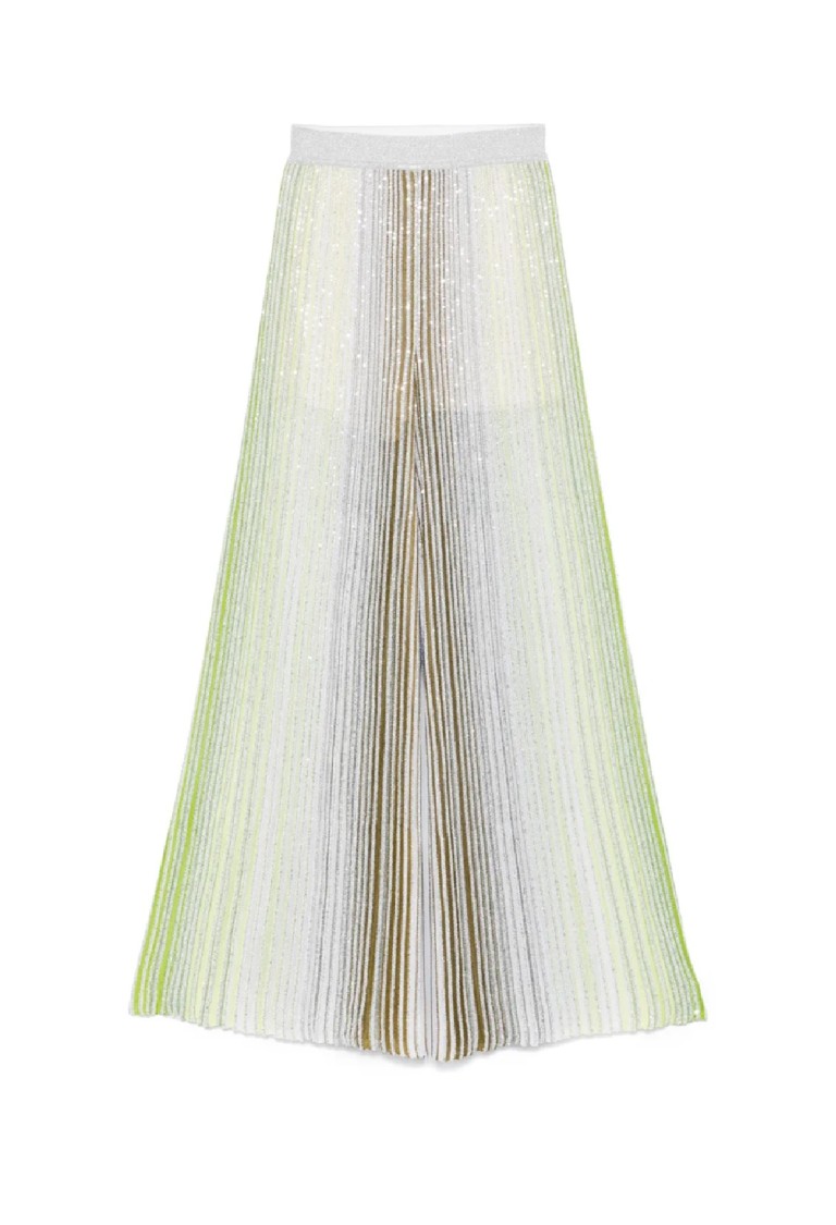 Missoni Vertical Stripe Trousers With Shimmering Textures In Multi