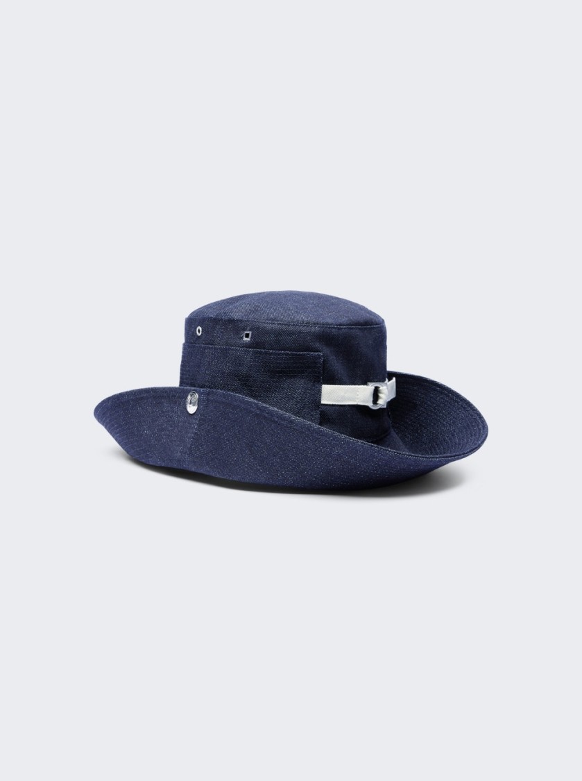 JACQUEMUS JACQUEMUS LE BOB DE-NIMES BUCKET HAT NAVY 