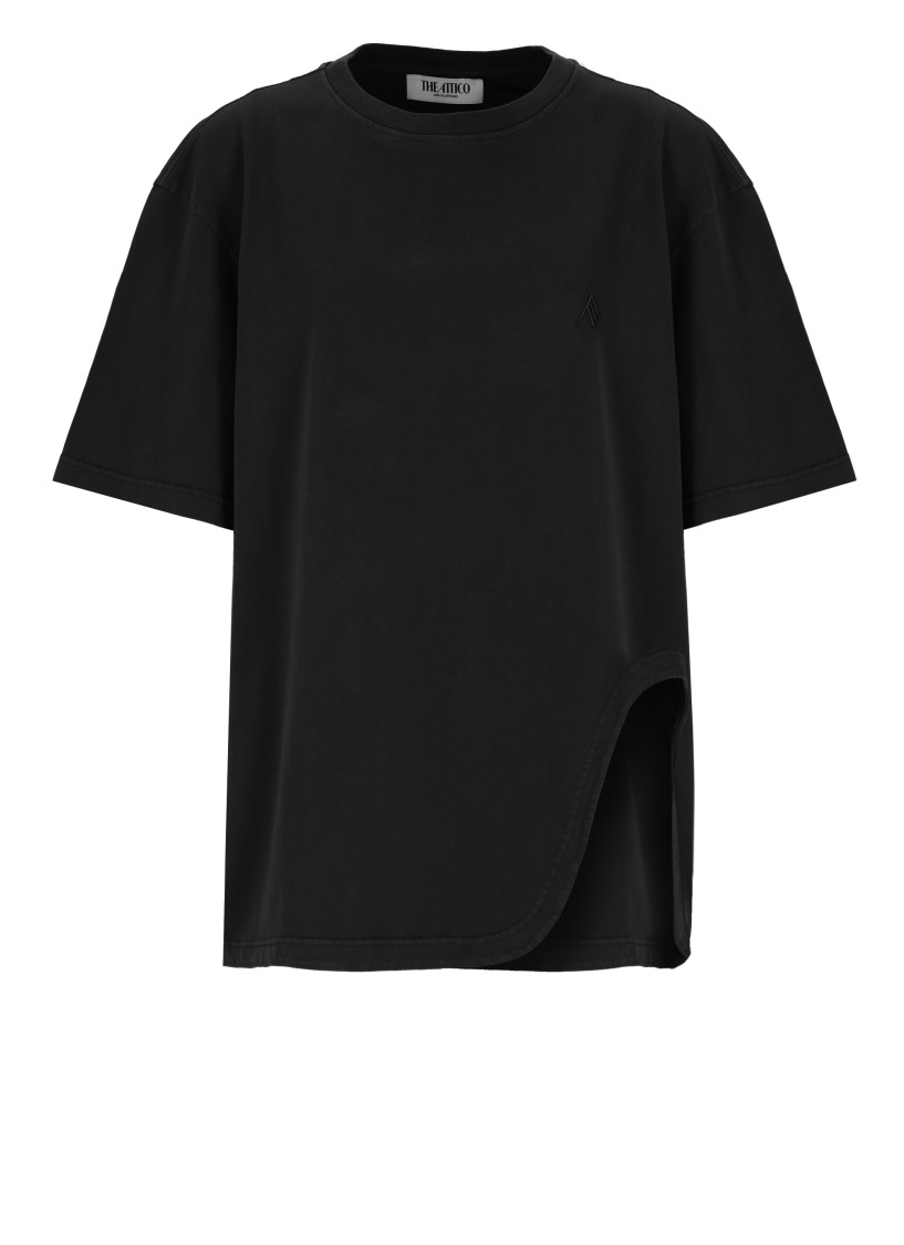 Attico Logo Embroidered Oversized T-shirt In Black