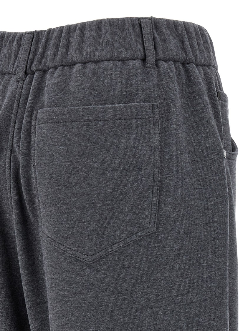 Brunello Cucinelli Cotton Joggers With Back Pocket And Wide Leg