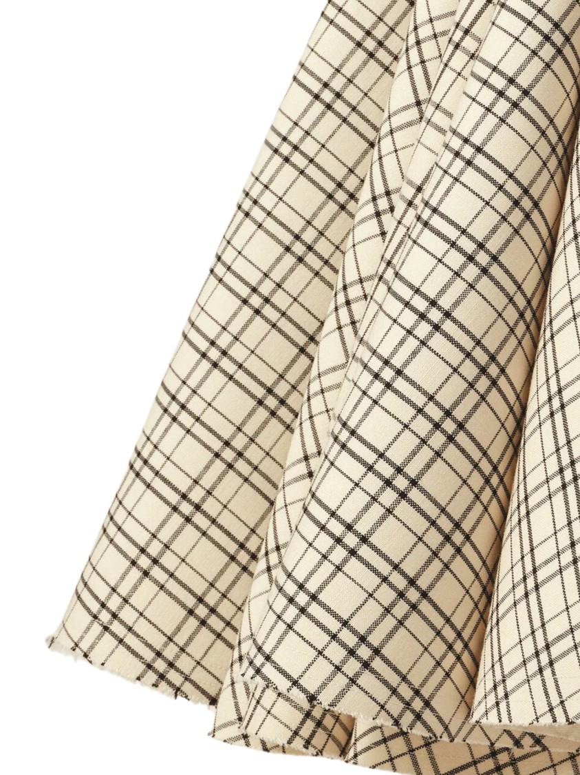 Ami Alexandre Mattiussi Checked-pattern Midi Skirt In Orange