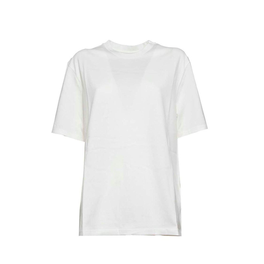 Jil Sander Butter White Cotton T-shirt With Back Print In White