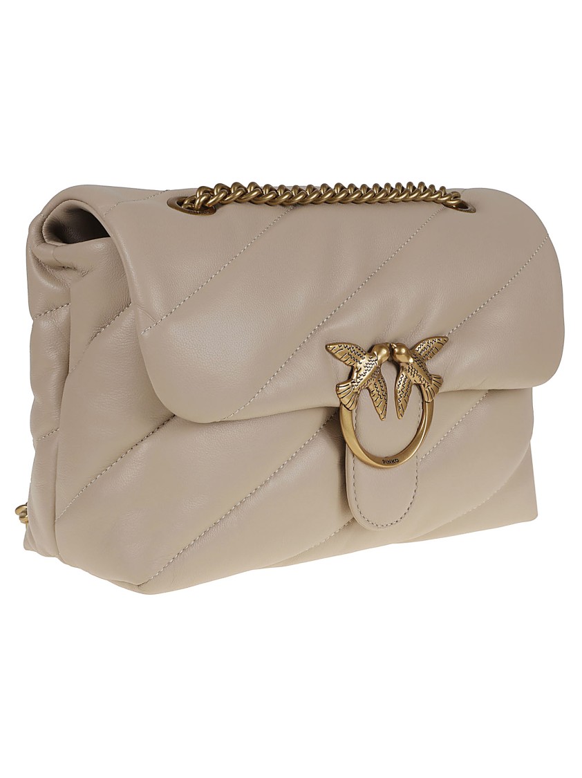 Pinko Love Puff Classic Cl Sheep Nap In Neutrals