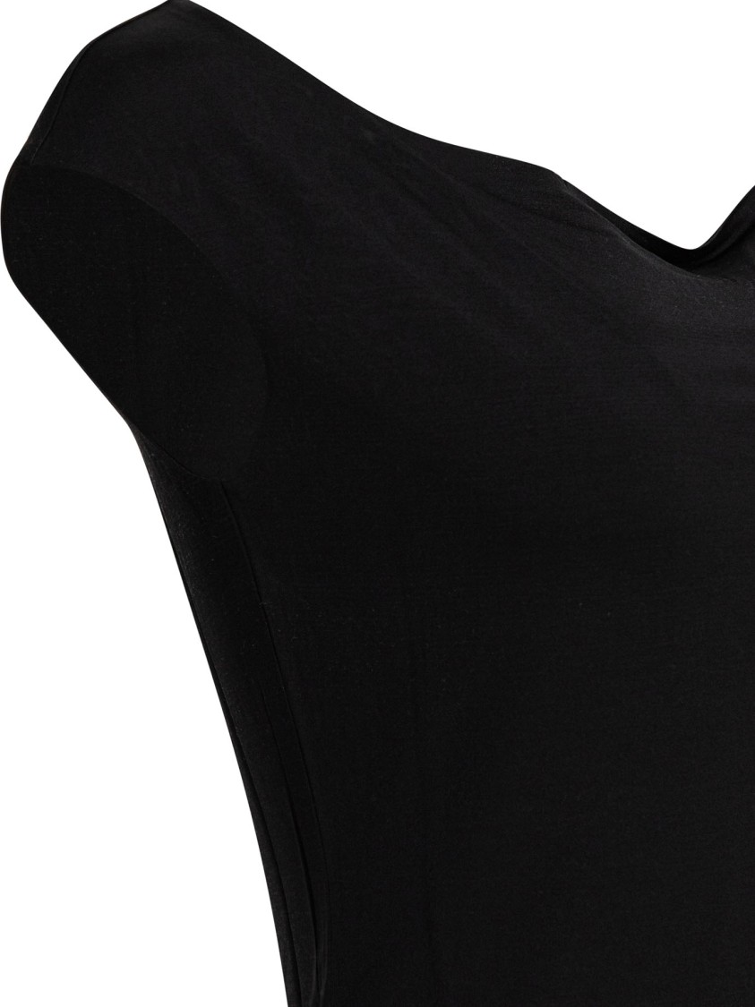 Max Mara Valzer Silk V-neck Top In Black