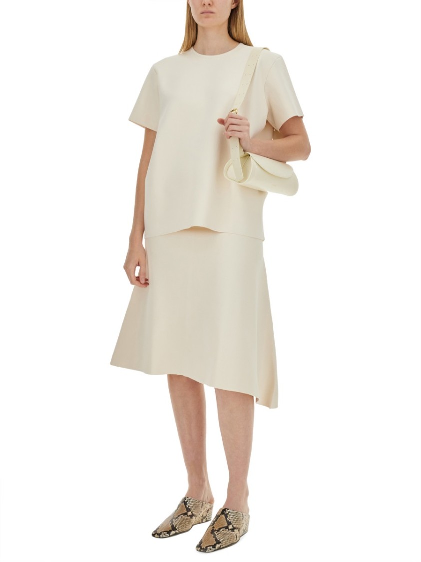 Jil Sander Boxy Fit T-shirt With Relaxed Silhouette In Neutrals