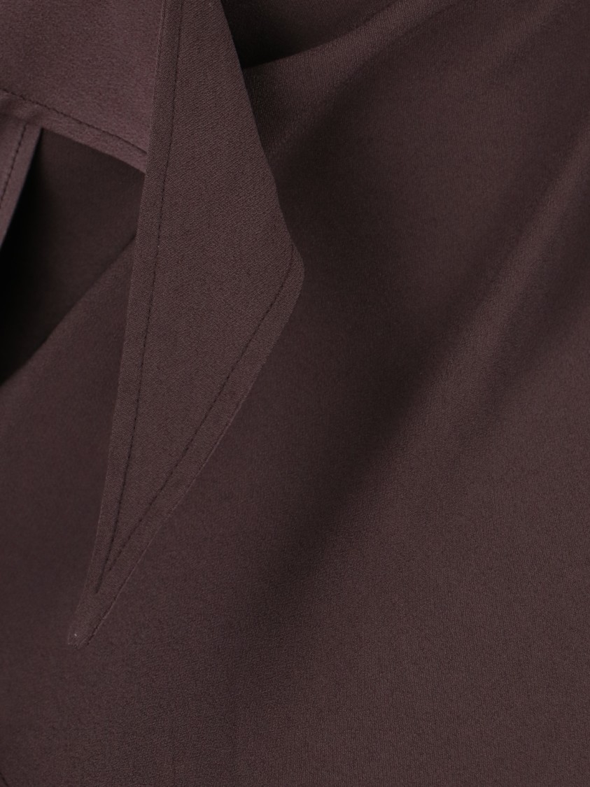 Shop Setchu Maxi Dress "origami" In Brown Satin Fabric