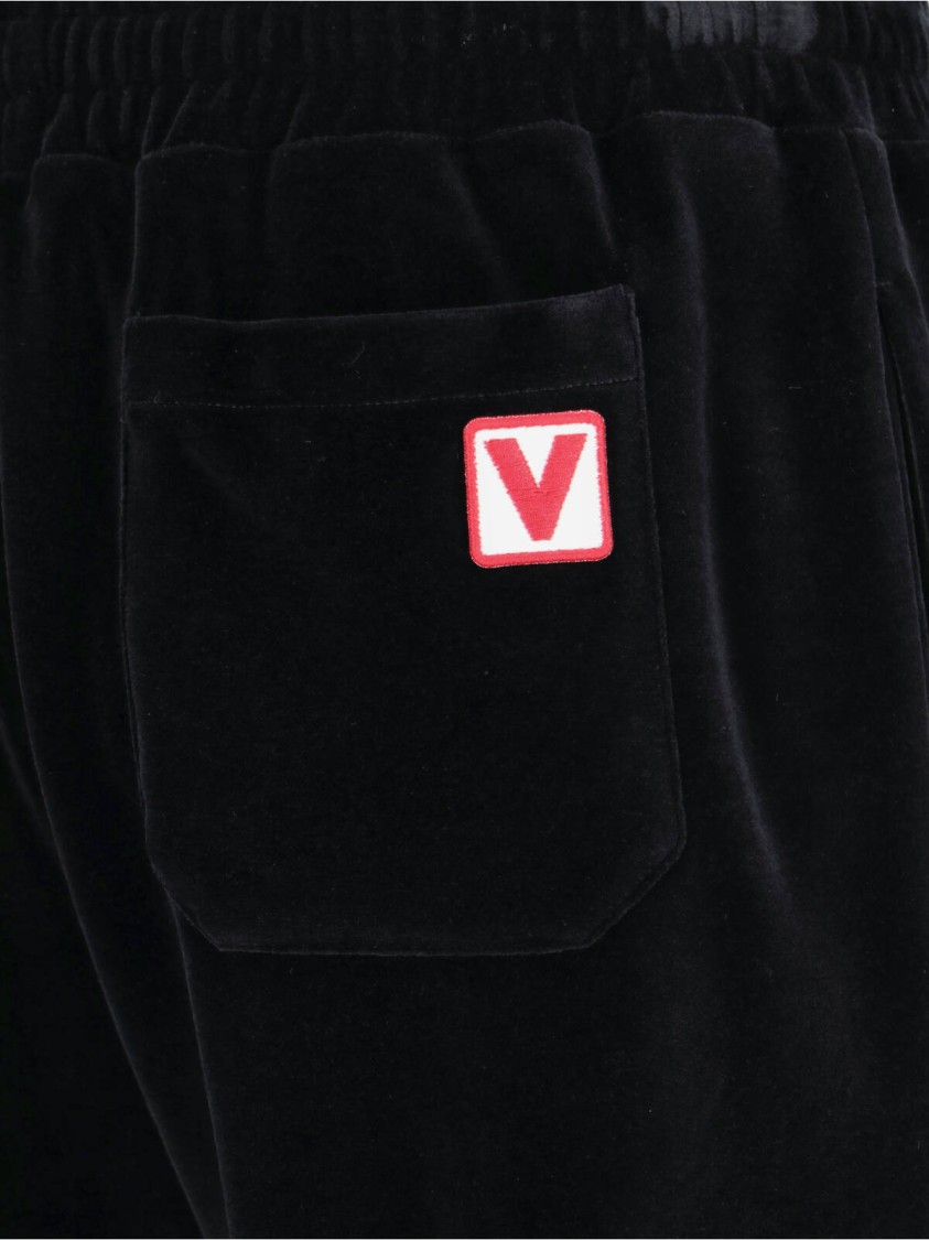 Valentino Black Chenille Jogger Trousers Black