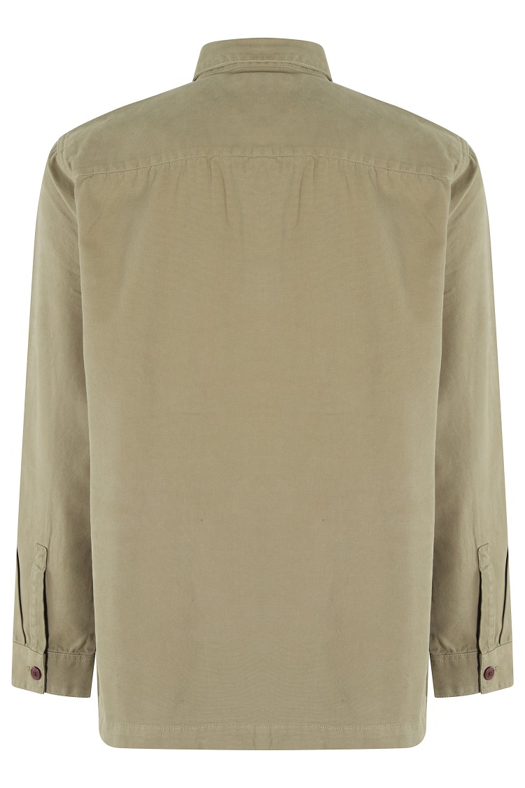 Shop Barbour Washed Overshirt In Green