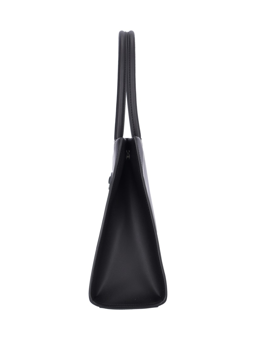 Tory Burch Small Black Tote With Double 't' Logo