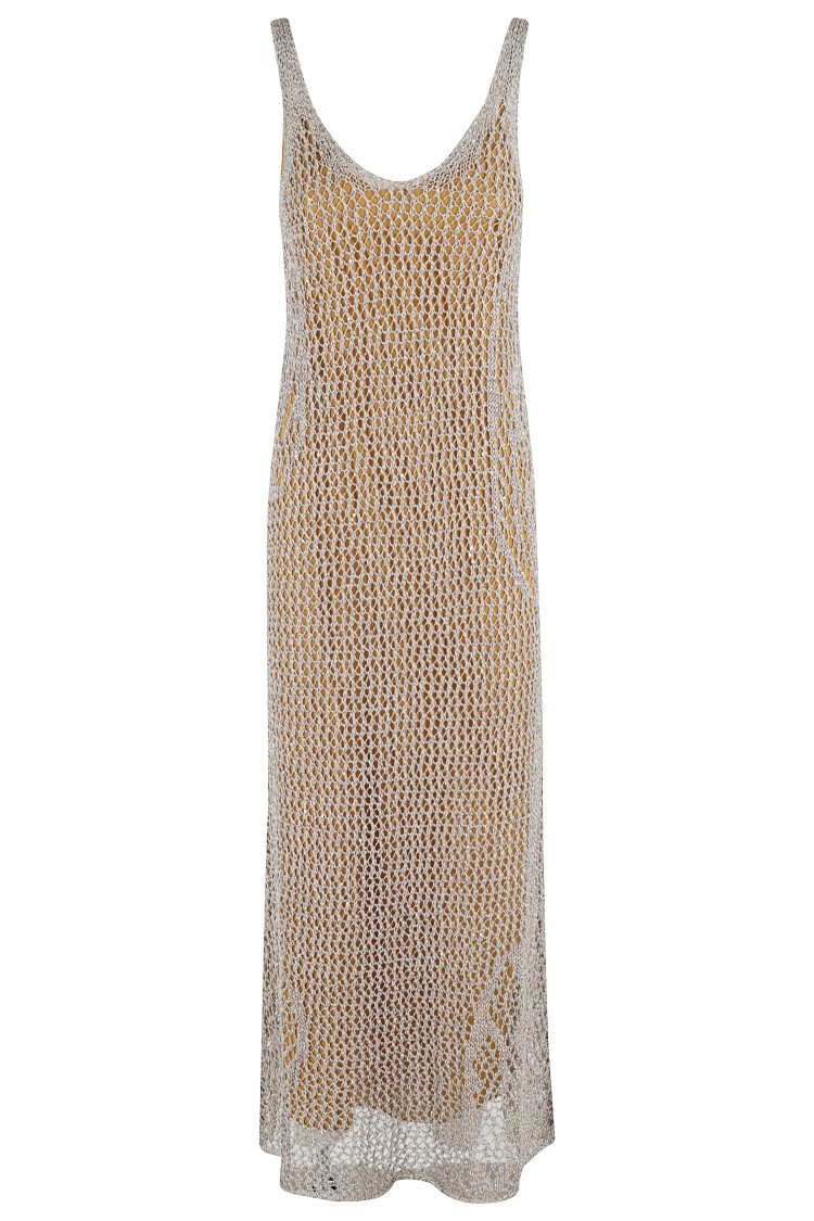 Pinko Sequinned Mermaid Dress With Openwork