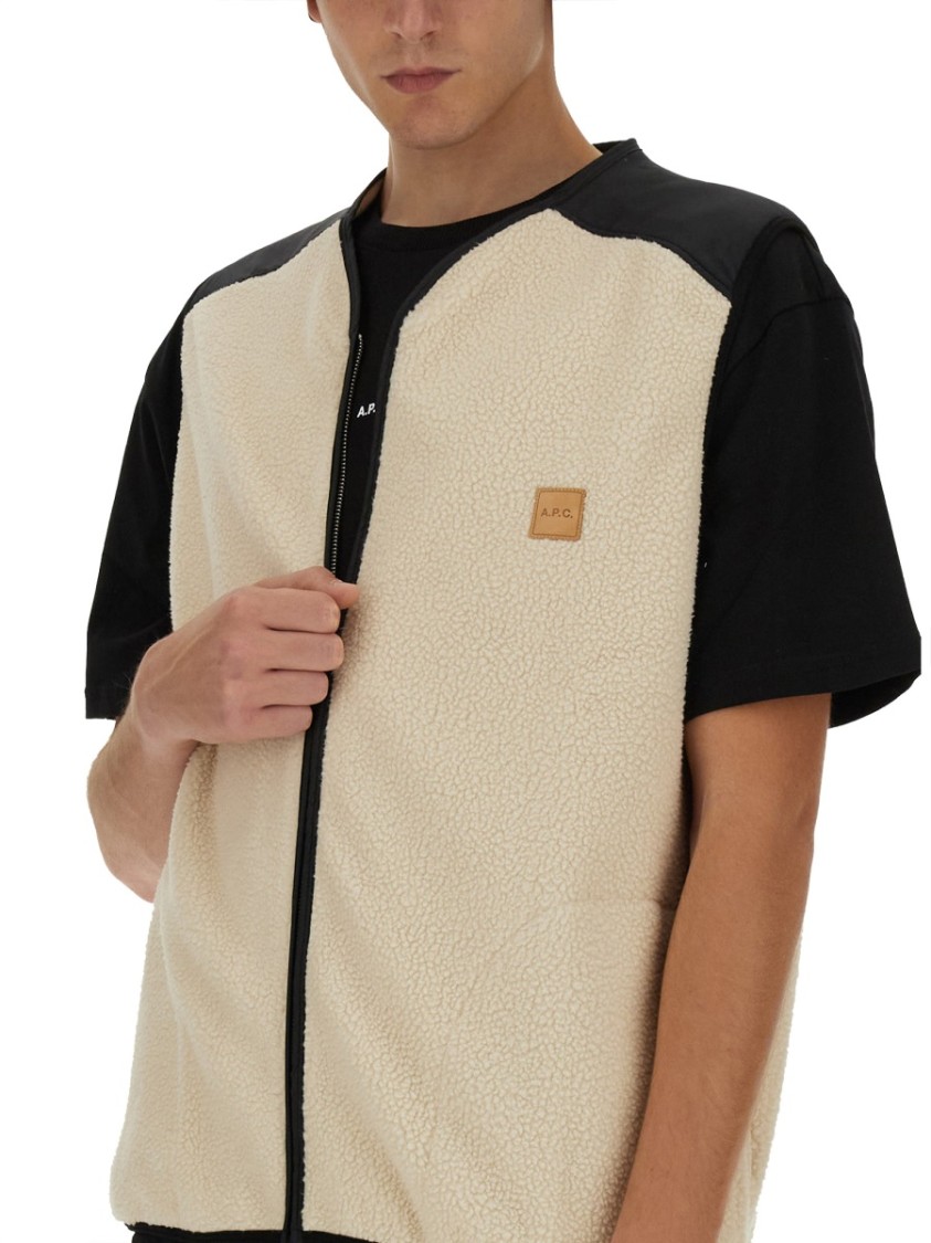 Apc A.p.c. Nate Vest In Neutrals