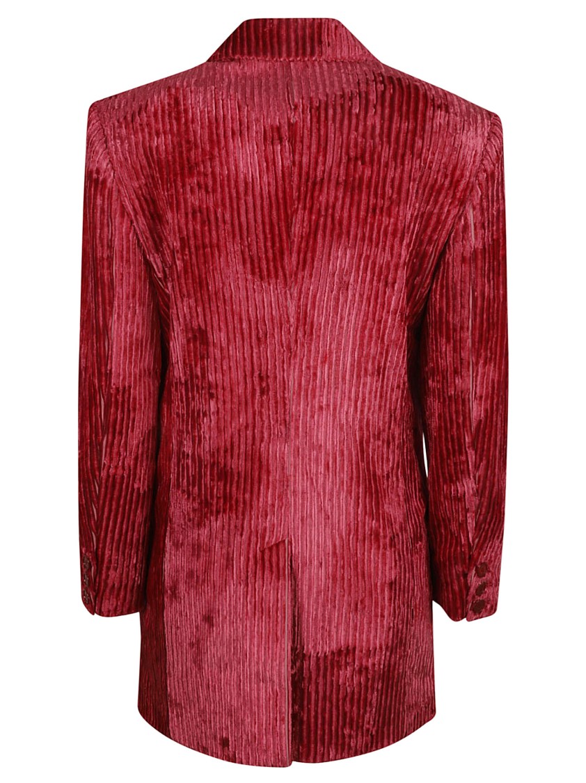 Isabel Marant Double-breasted Corduroy Jacket With Tailored Fit In Red