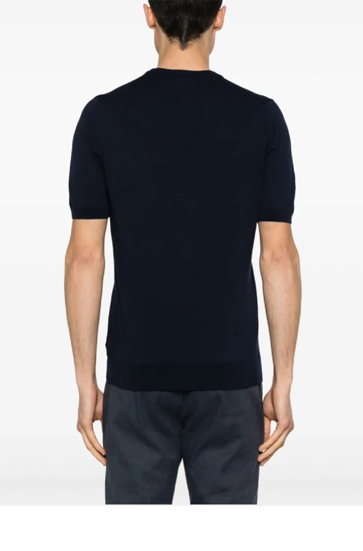 Shop Tagliatore Classic Crew Neck Black T-shirt With Timeless Design