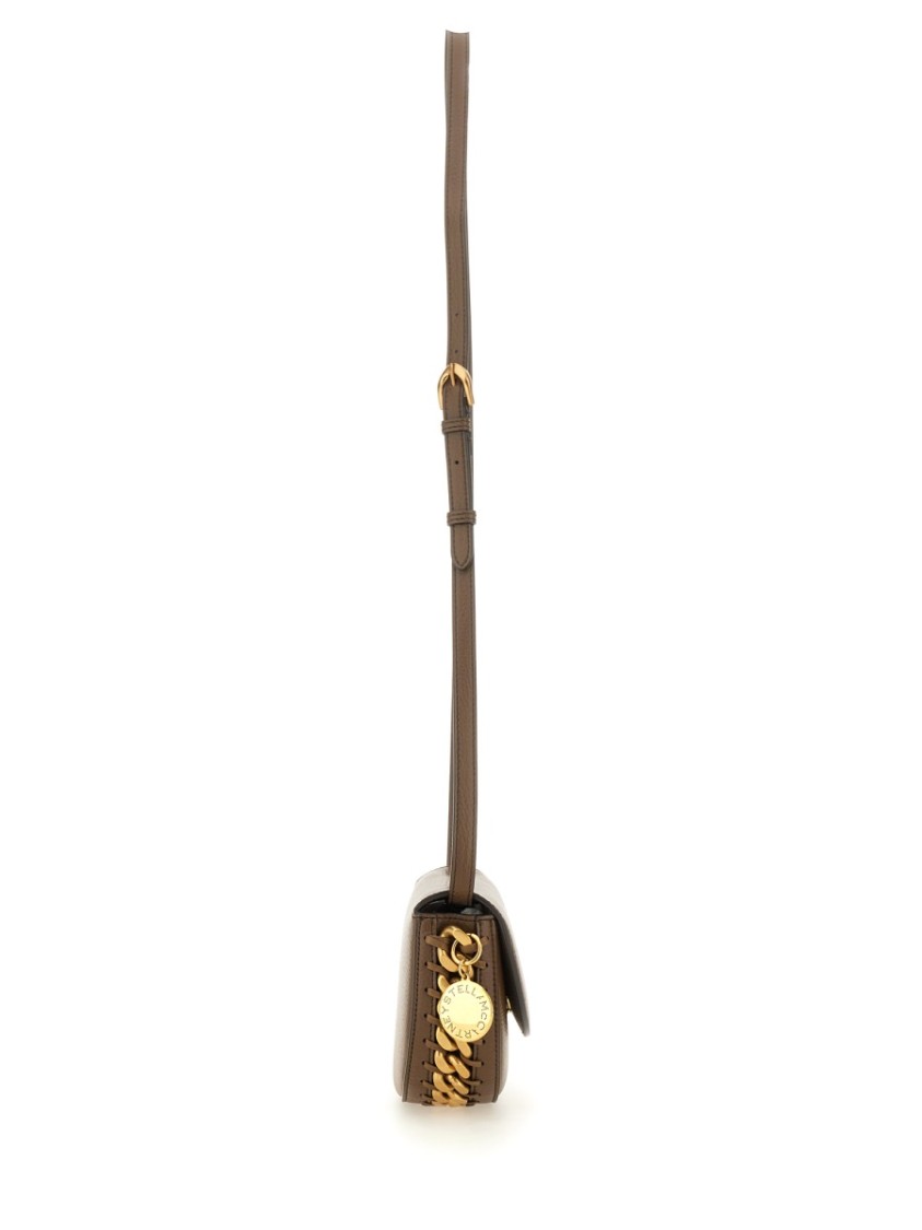Stella Mccartney Shoulder Bag With Logo In Brown
