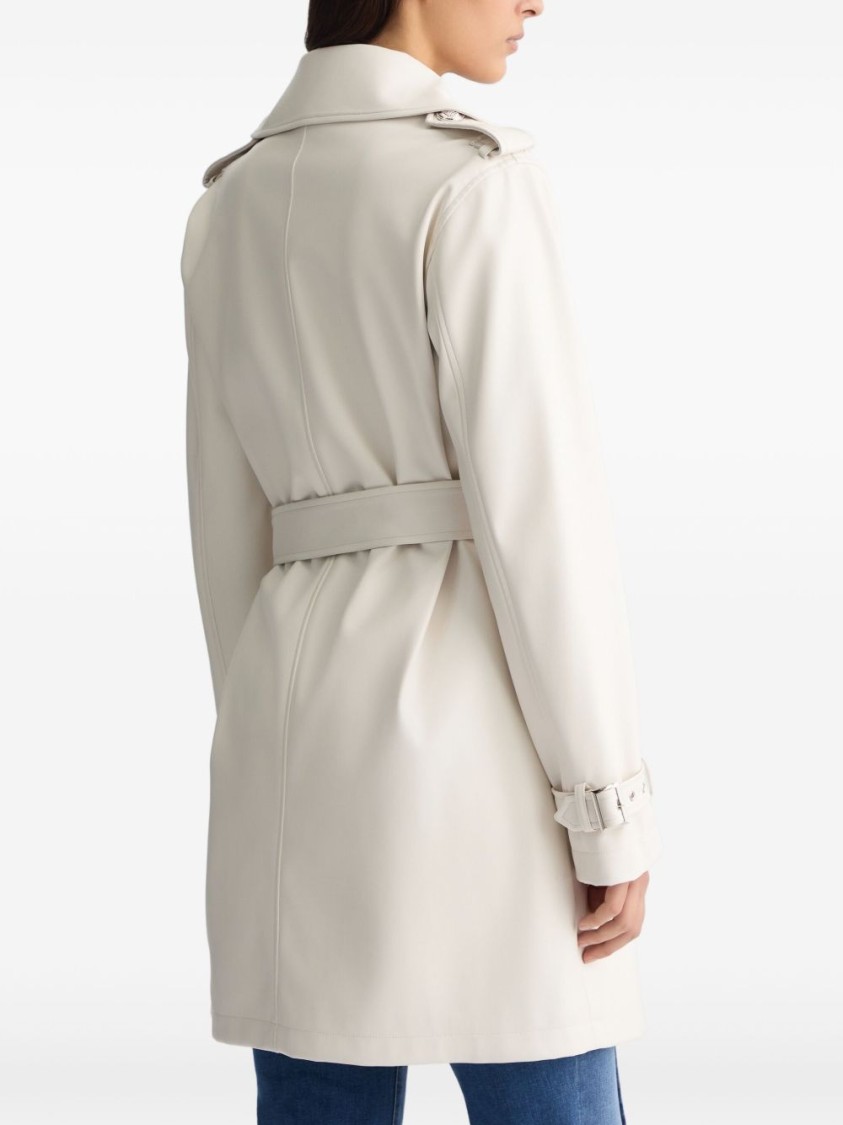 Liu •jo Liu Jo Double-breasted Trench Coat With Detachable Waist Belt