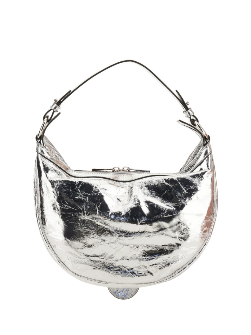 Versace Repeat Small Hobo Bag In Silver