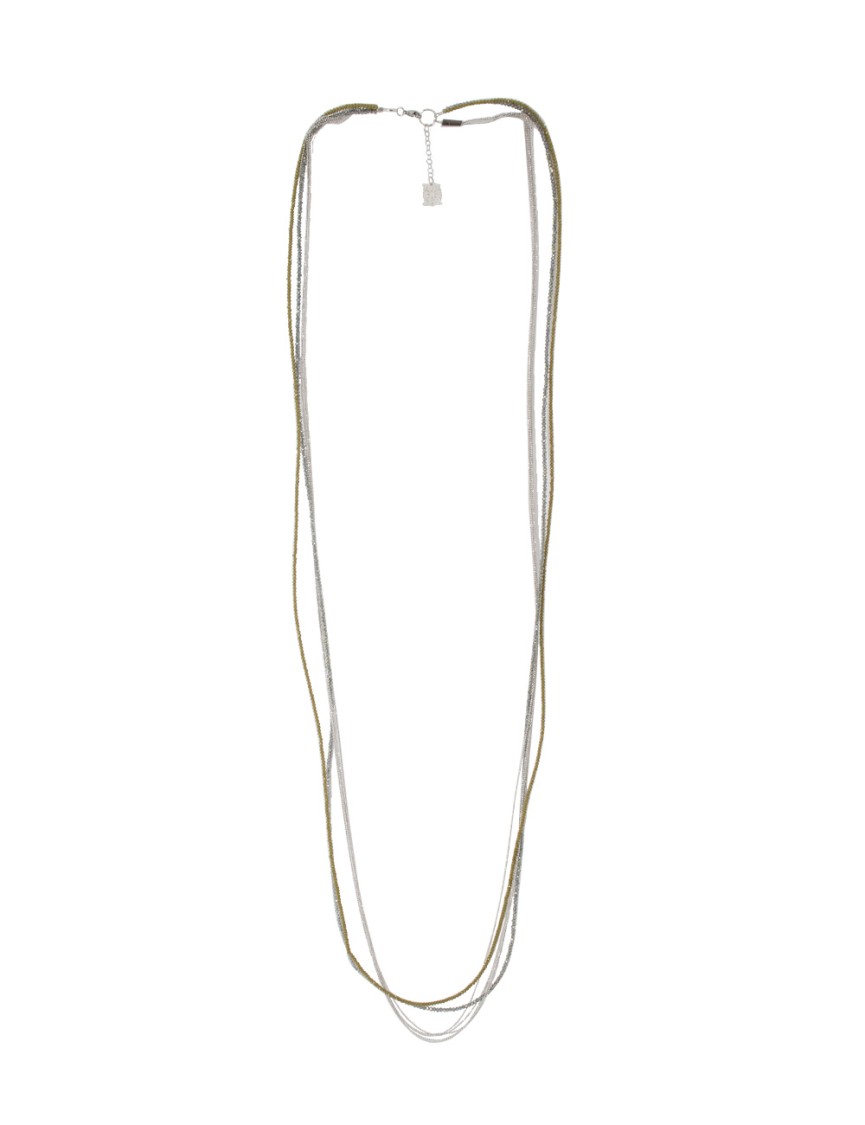 Panicale Layered Earth-toned Beaded Necklace With Unique Clasp
