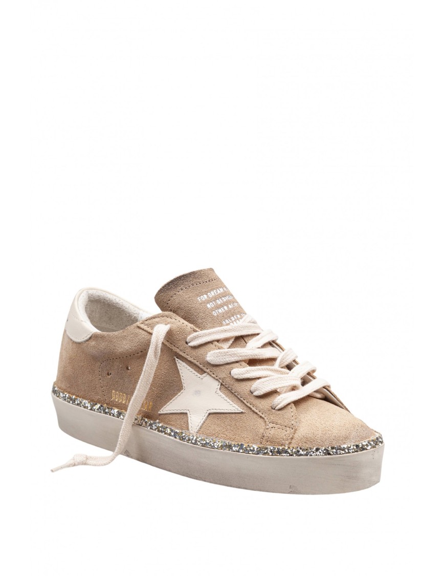 Golden Goose Hi Star Suede Sneakers In Neutrals