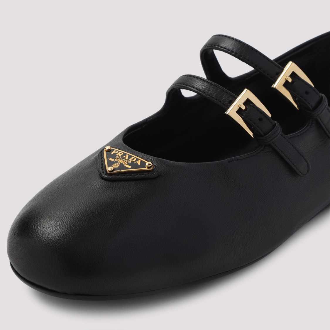 Prada Women Nappa Leather Ballerinas In Black