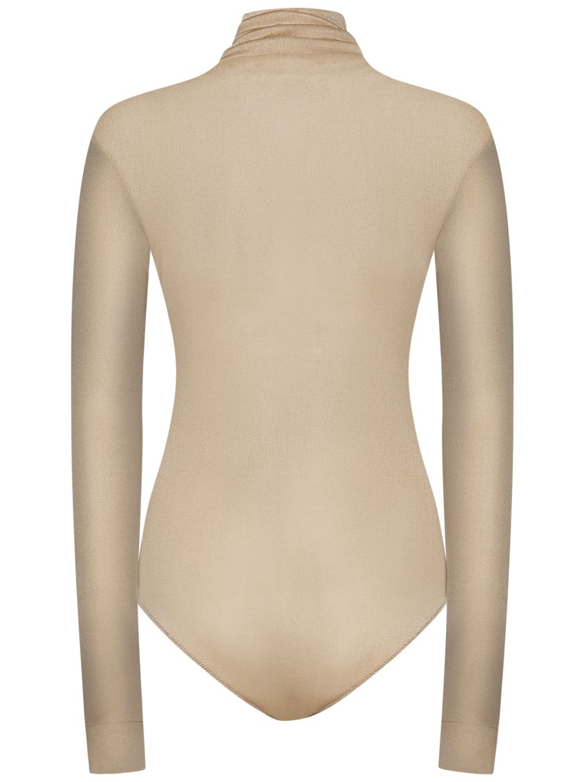 MAISON MARGIELA MAISON MARGIELA LONG-SLEEVED BODYSUIT WITH TURTLENECK AND STITCH DETAILING
