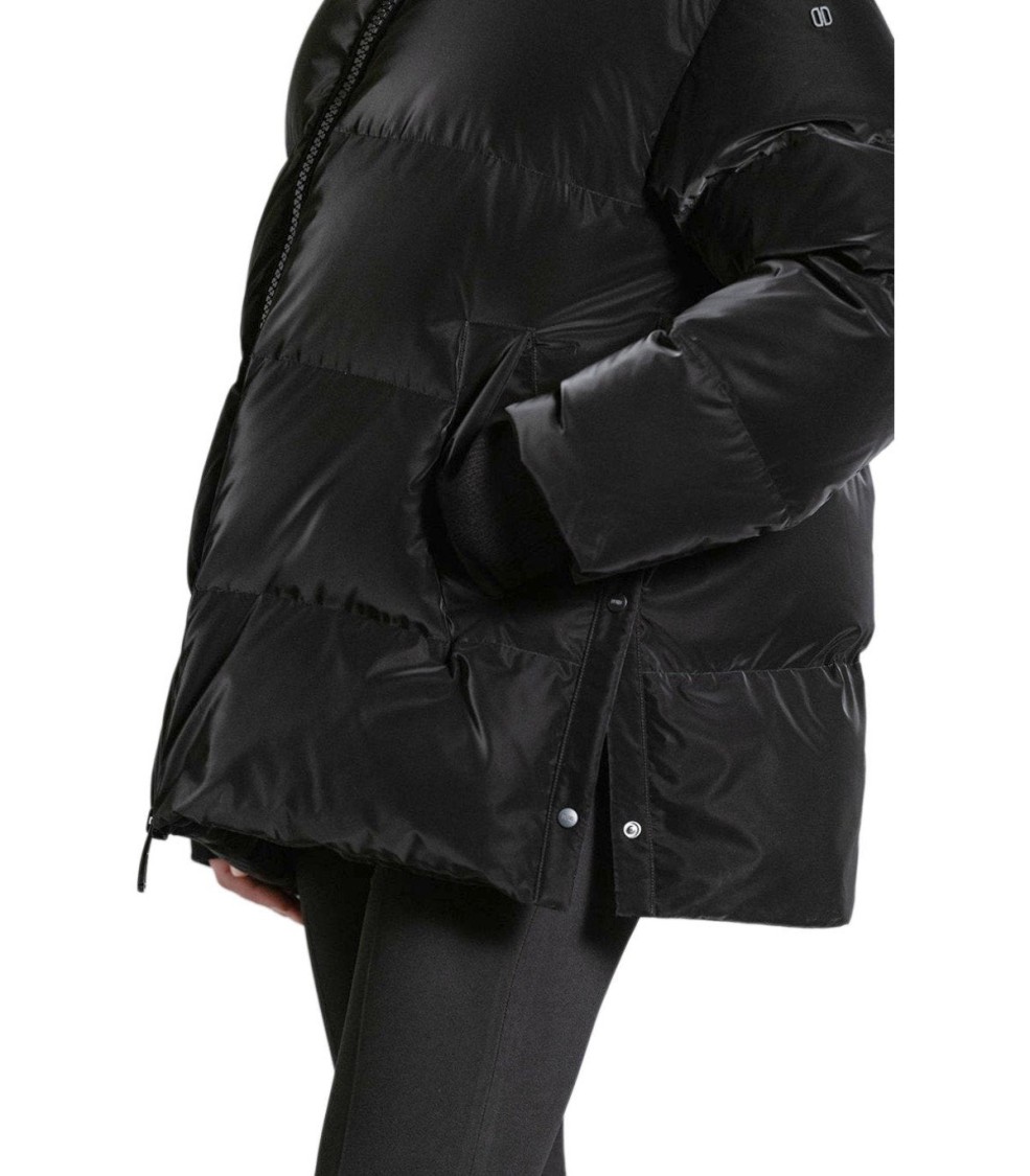Duno Glossy Black Down Jacket In Black