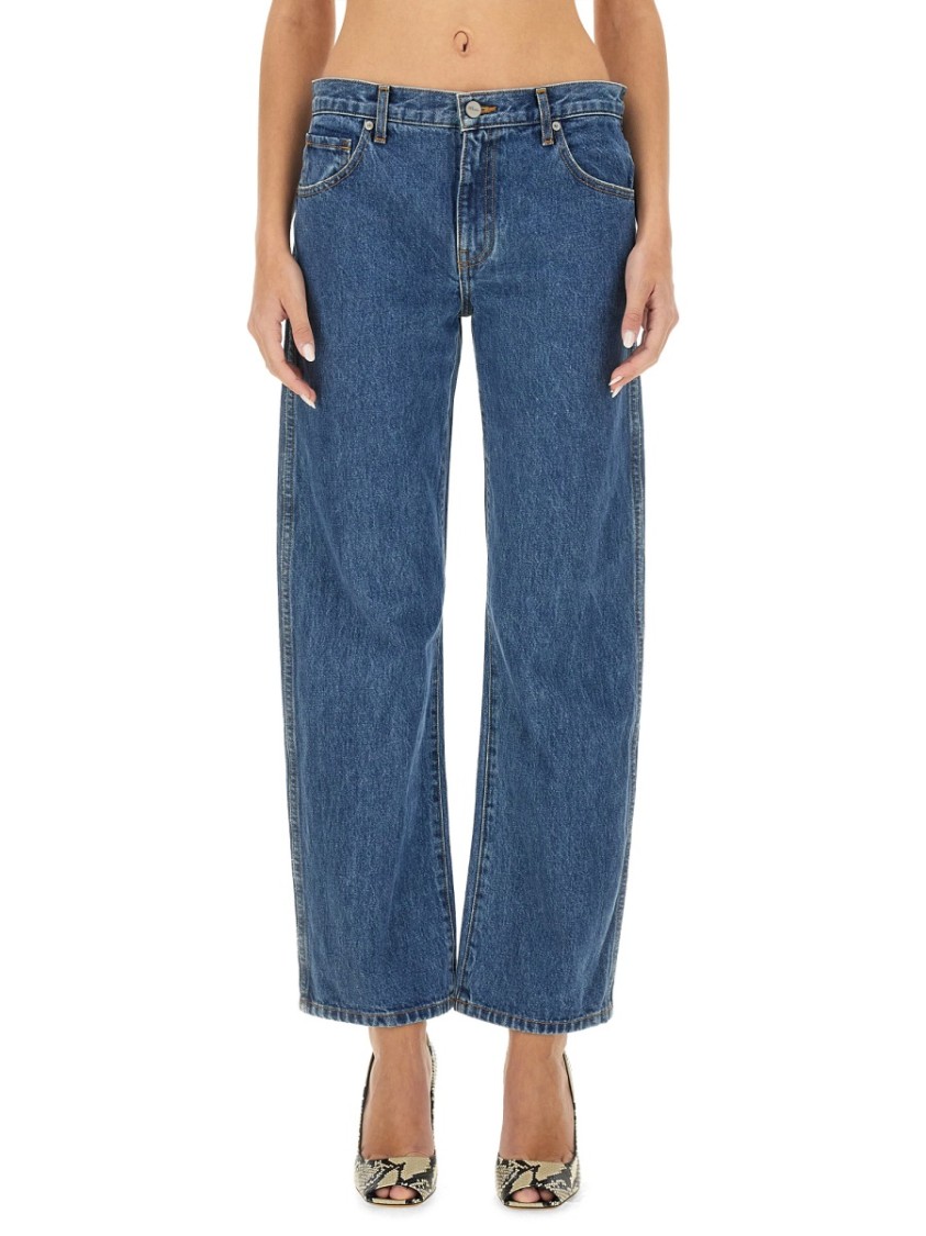 Khaite Corben Straight-leg Jeans In Blue