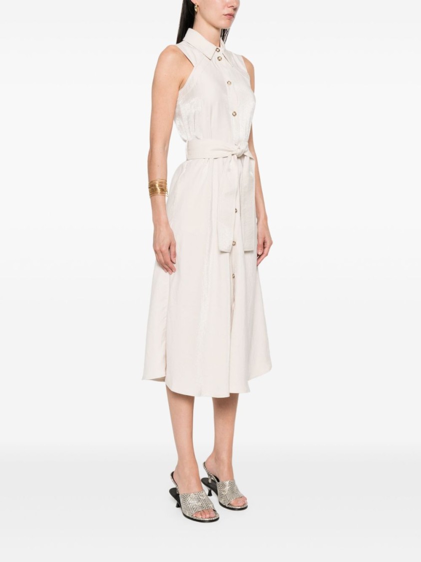 Liu •jo Liu Jo Sleeveless Midi Dress With Button-down Front