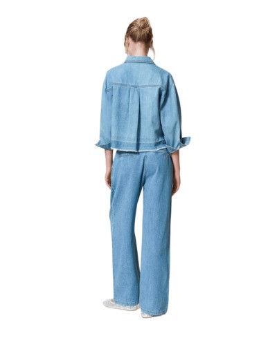 Twinset Actitude Wide Leg Light Denim Trousers