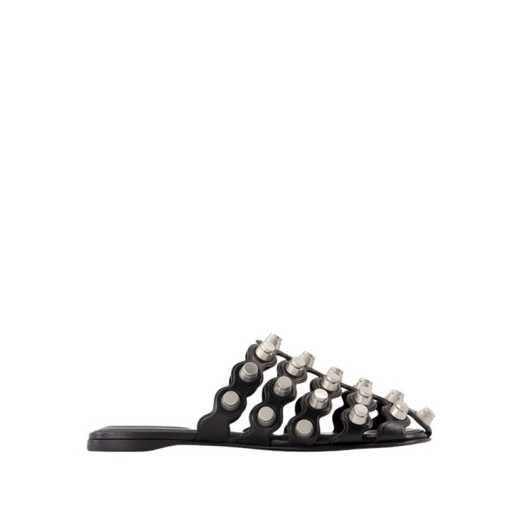 Alexander Wang Rexa Cage Slide Flat Shoes - Leather - Black