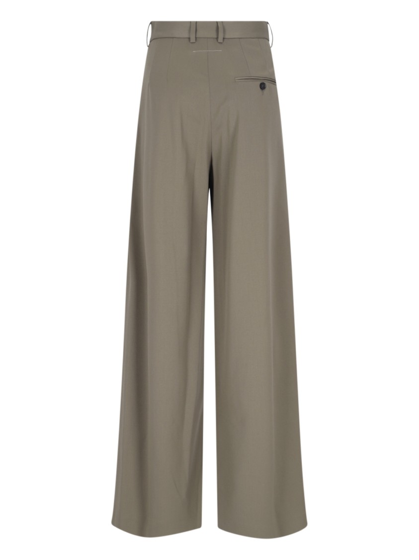 Mm6 Maison Margiela Mm6 By Maison Margiela Pleated Palazzo Pants – Green