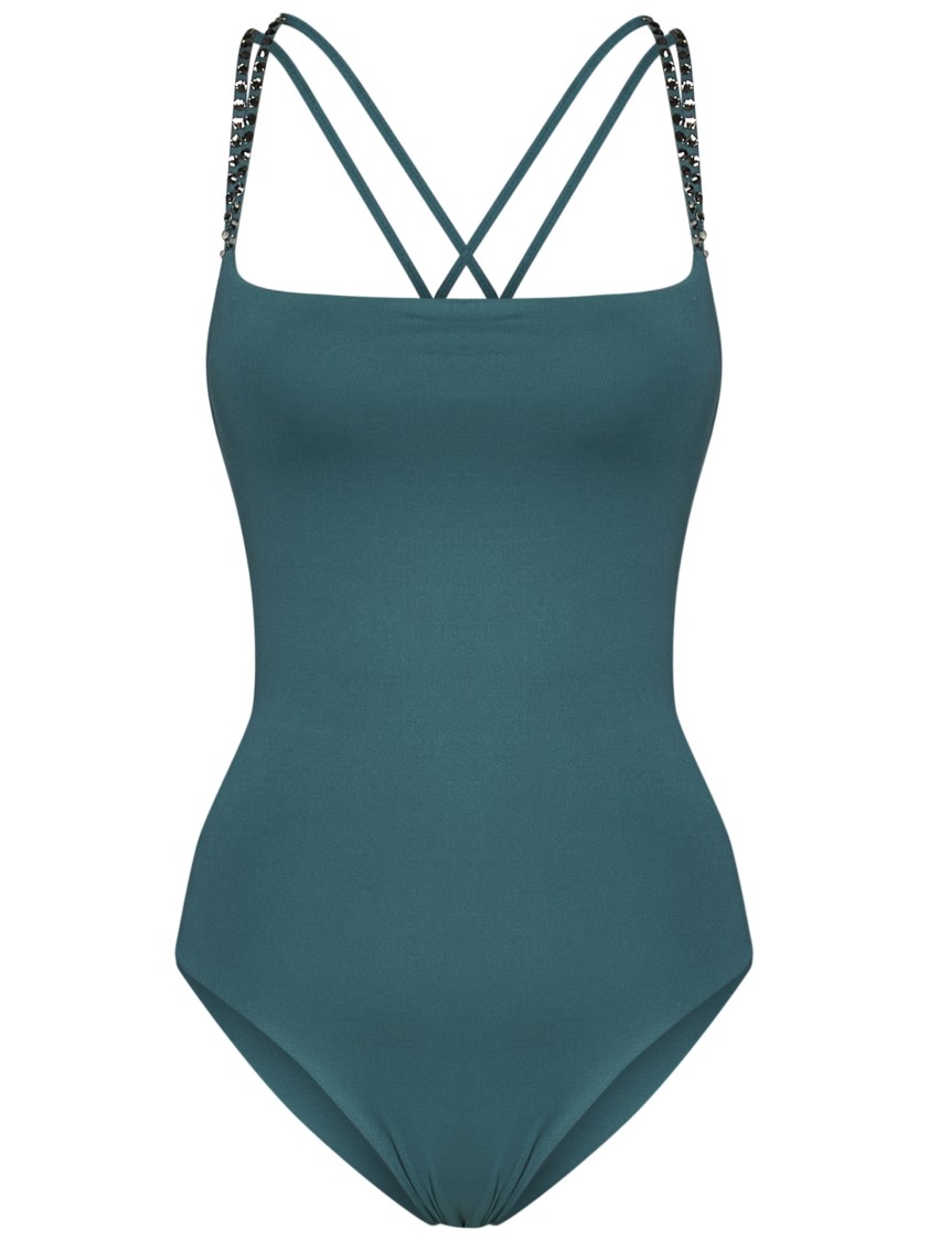 Shop Fisico Seaweed-embellished Microfiber One-piece Swimsuit