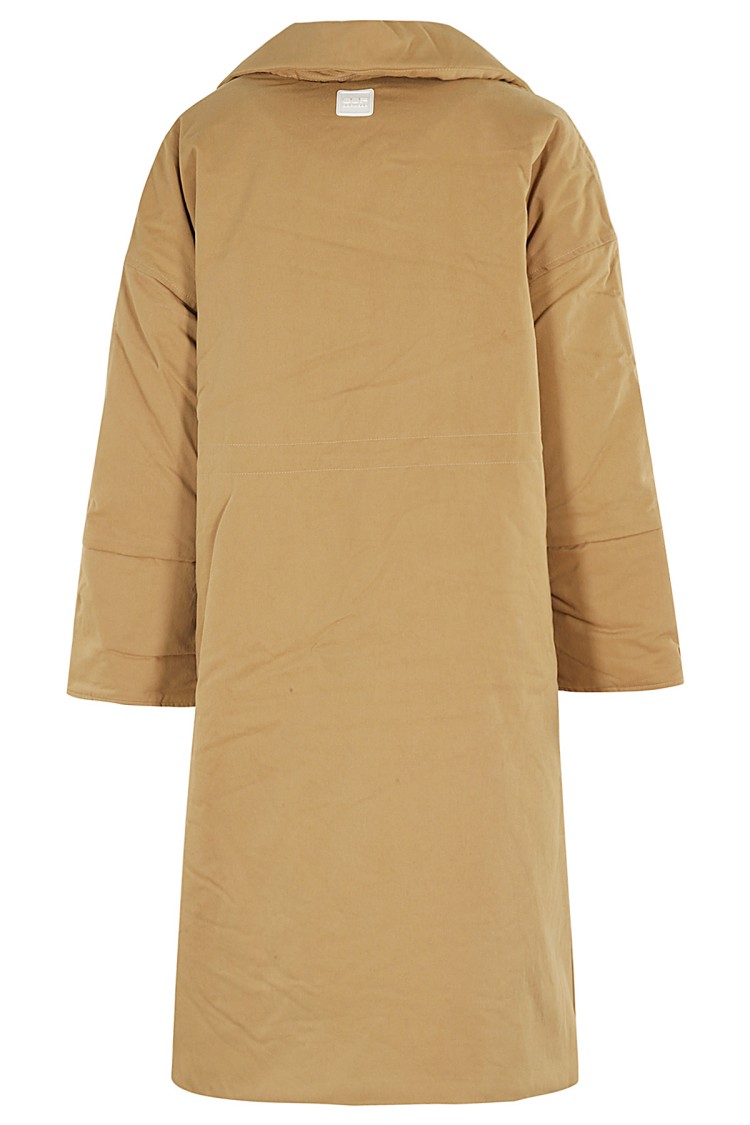 Oof Wear Relaxed-fit Jacket With Wide Collar And Button Closure In Brown